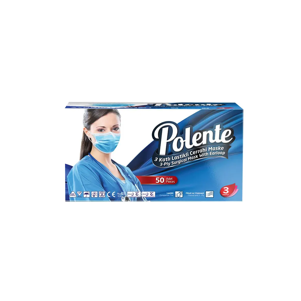 Polente 3-Ply Ear-Loop Surgical Mask