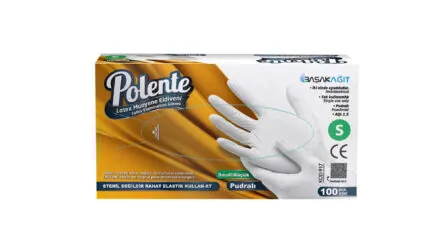 Polente Latex Examination Gloves (S, Powdered)