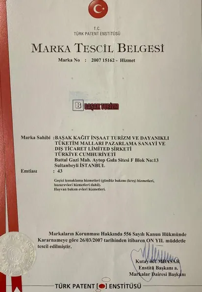 Başak Kağıt certificate